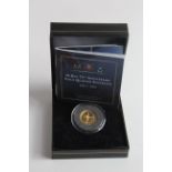 Alderney Quarter Sovereign 2019 "D-Day 75th Anniversary" Gold proof FDC boxed as issued