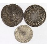 Edward I Pennies (3) London Mint: S.1385 Class 2a face 2 ex-Woodhead/Conte Collection toned nVF weak