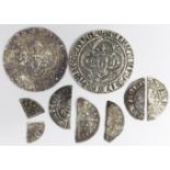 Edward I (9): Cut Halfpennies of London x4 and Kingston Upon Hull, Cut Farthings of London and