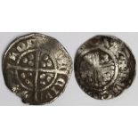 Short Cross silver penny, reverse reads:- +NICOL[ ] EVE, York Mint, moneyer Nicole, Henry II or