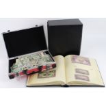 World in two albums & a small box. A good assortment with better notes seen, includes GB, India,