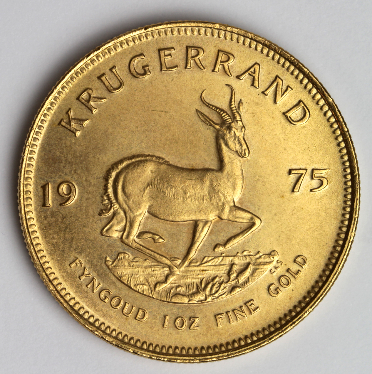 South Africa 1oz Gold Krugerrand 1975 EF