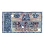 Scotland, British Linen Bank 1 Pound dated 6th March 1944, PROOF note with three cancellation