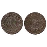 Huntingdonshire, Hemingford Gray, 17th. century farthing token of Richard Baringer, Three