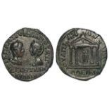 Gordian III and Tranquillina, Roman colonial bronze of Thace, Anchialus, of c.26mm., reverse:-