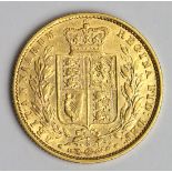 Sovereign 1871S, shieldback, Sydney Mint, Australia, S.3855, nVF