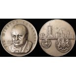 British / American Commemorative Medal, .999 silver d.63mm, 154.2g: Sir Winston Churchill 1874-1965,