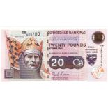 Scotland, Clydesdale Bank 20 Pounds dated 25th March 2006, commemorative note Robert the Bruce 700th