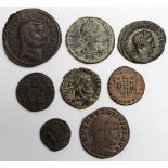 Roman Imperial bronzes, most have their old tickets, of Diocletian, Galerius, Maxentius, Licinius