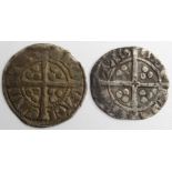 Edward I Pennies (2) York Mints: Royal S.1391/S.1429 Class 3e pellet barred N GF, and Archbishop S.