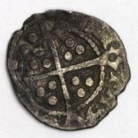 Henry VII or Henry VIII [mm. not clear], silver halfpenny, arched crown, key below to the right, GF
