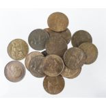 GB Halfpennies (19) George V : 1911 EF-GEF, 1912 EF, 1916 EF, 1920 cleaned VF, 1921 AU, 1922 EF,