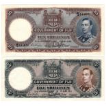 Fiji (2), 10 Shillings dated 1st July 1950 serial B/4 14,408, (TBB B314j, Pick38j) pressed VF+, 5