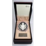 Five Hundred Pounds 2017 "Sapphire Jubilee" One Kilo of Silver. Proof FDC in a plush box with