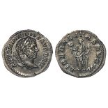 Caracalla silver denarius, Rome Mint 210 A.D., obverse legend ends 'AVG BRIT', reverse reads:-