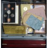 GB & Commonwealth Coins, Medals and Sets, accumulation in a stacker box.