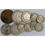 Sweden (11) 19th-20thC, mostly silver minors, mixed grade, a couple holed.