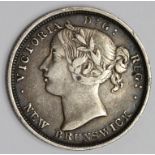 Canada, New Brunswick 20 Cents 1864 toned VF