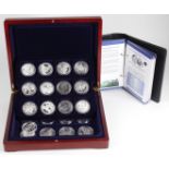 World Silver Proof Crown size (25) all from the "Vice-Admiral Lord Nelson collection" aFDC/FDC in