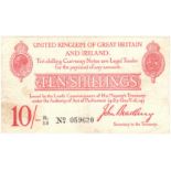 Bradbury 10 Shillings T13.2 issued 1915 series R1/13 059620, (Pick348a), a few pinholes & small