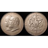 British Commemorative Medal, silver d.51mm: Earl & Countess of Derby, Guild Mayor of Preston,