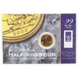 Half Sovereign 2000 BU in the Royal mint packaging