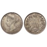 Canada 25 Cents 1871, obverse 1, VF, scarce.