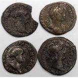 Vespasian silver denarius, reverse:- Aequitas, Sear 2284, with old ticket, sic, found Suffolk