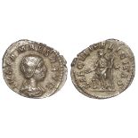 Julia Maesa silver denarius, Rome Mint 220-222 A.D., reverse:- Felicitas sacrificing at altar,