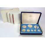 World Proof Sets (5): Belize Silver Proof Sets 1974 and 1975; Bahamas Proof Sets 1974 x2 (