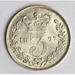 Threepence 1877 GEF