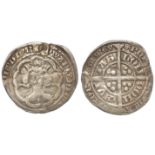 Edward III silver groat, Fourth Coinage 1351-1377, Class C 1351-1352, of London, Lombardic 'M',