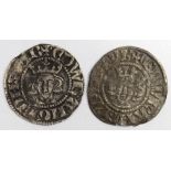 Edward I Pennies (2) York Royal Mint: S.1386 Class 2b VF, and S.1388 Class 3b GF
