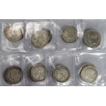 GB Shillings (15) Queen Victoria: 1839 1st hd VF scratches, 1842 VF, 1846 VF scratches, 1852 VF,