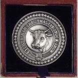 Faversham Christmas Fat Stock Show unmarked silver medal won by A. Wyles for fattening the best