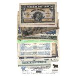 World (14), good range of notes including Brazil 500 Reis 1893, Portugal 5 Escudos 1925 & 50 Escudos