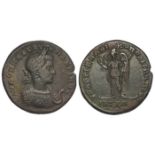 Macrinus, Roman colonial bronze of c.26mm., of Moesia Inferior, Nicopolis ad Istrum, obverse:-