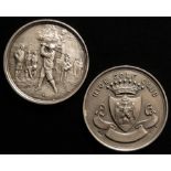 Golfing Medals (2) silver hallmarked 1905 and 1922: 'Nice Golf Club', toned EF