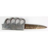 WW1 British Trench Raiding Knife Dated 1916: Maker Rogers Sheffield.