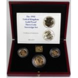 Three coin set 1995 (Two Pounds, Sovereign & Half Sovereign) FDC boxed as issued