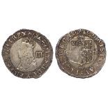 Charles II silver threepence, with inner circles and mark of value, Spink 3325, weak on third