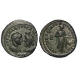 Gordian III Roman colonial bronze of c.27mm., obverse:- Busts of Gordian III and Sarapis face to