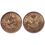 Canada, Bank of Upper Canada copper Halfpenny token 1850 UNC