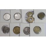 GB & World Error/Altered/Damaged Coins (8) includes a couple of minor mis-strike 10p's 2013 and