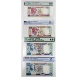 Cyprus (4), a small selection of third party graded notes, 20 Pounds (2) dated 1st April 2004 (TBB