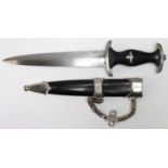 German SS Chained dagger, a composite piece, some original parts inc blade (without motto), the