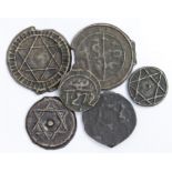 Morocco (6) 19thC bronze coins.