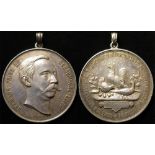 German Poultry Show Medal, unmarked silver d.42mm, Hermann Prinz Zu Schaumburg-Lippe, GVF edge