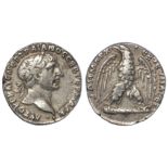 Trajan silver tetrdrachm of Syria, Seleucis and Pieria, Antiochia ad Orontem, reverse:- Eagle