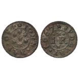 Suffolk, Sudbury, 17th. century farthing token of John Ray, 1667, with 7 stars, D.338A, very rare,